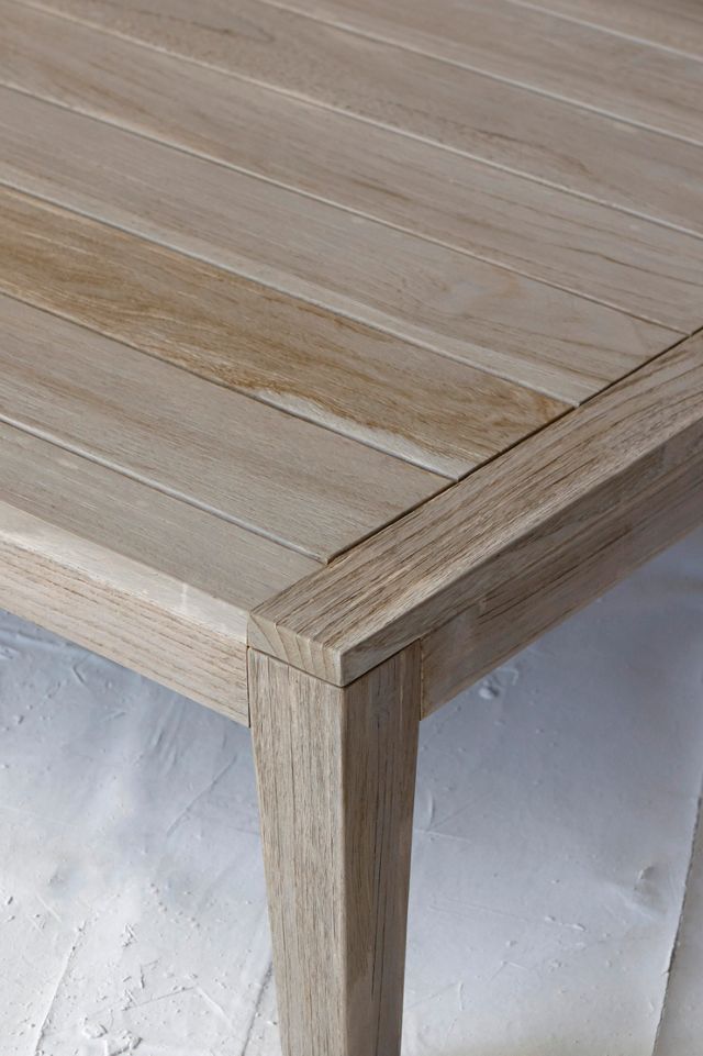 Vista Slatted Teak Ottoman #1