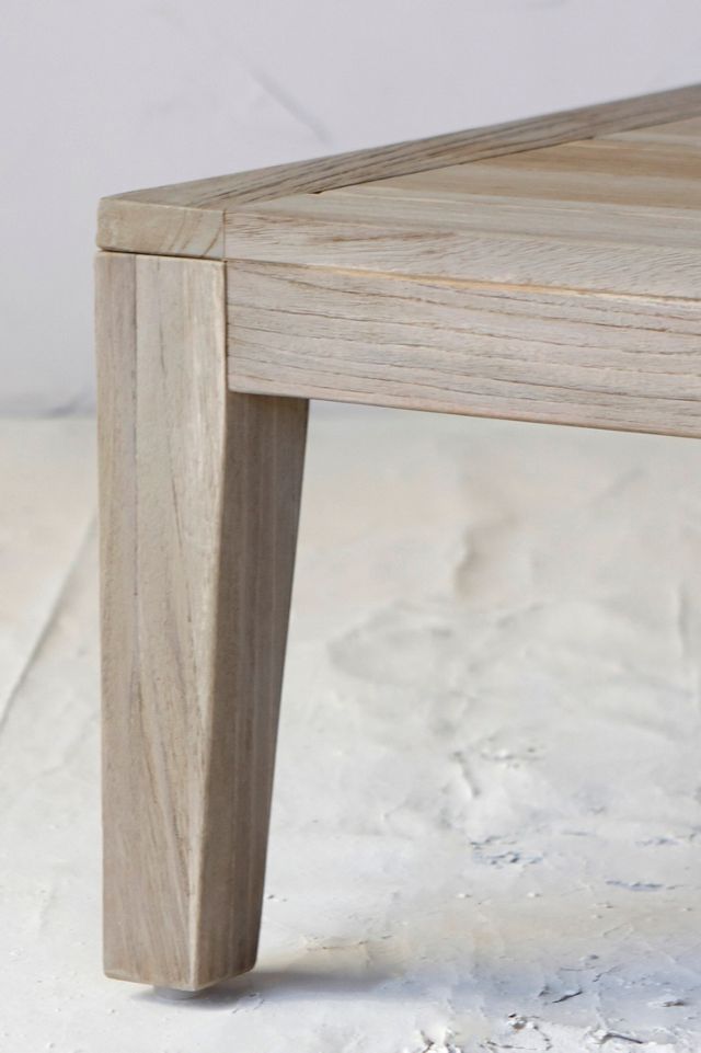 Vista Slatted Teak Ottoman #3