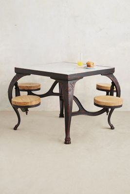 Marbled Swing Stool Table