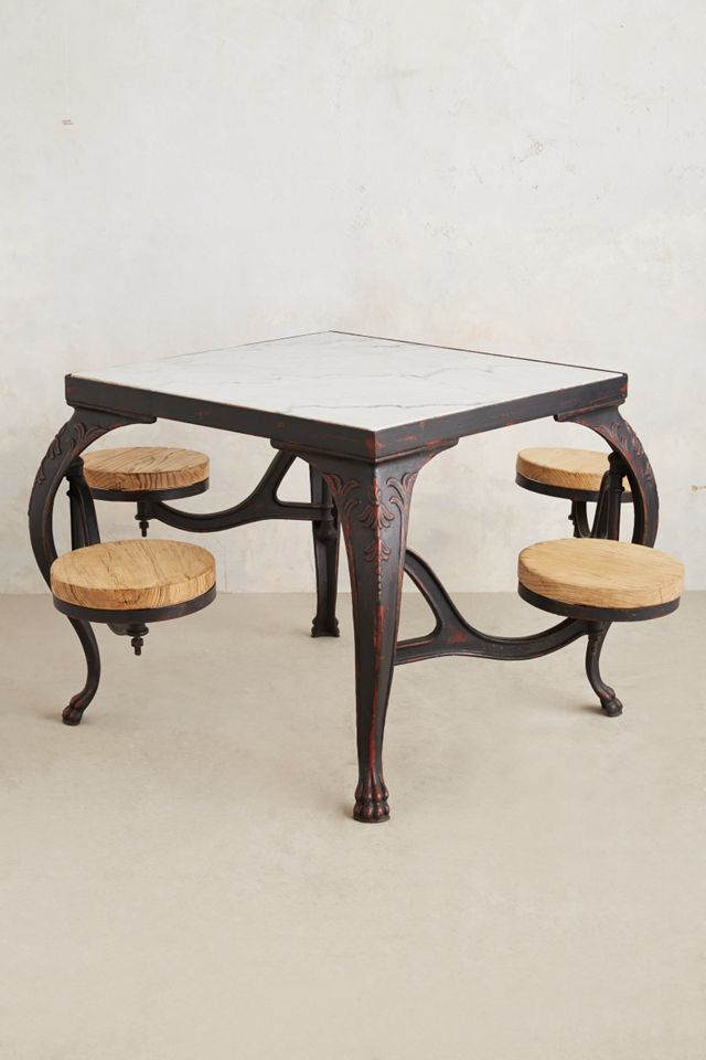 Marbled Swing Stool Table #1