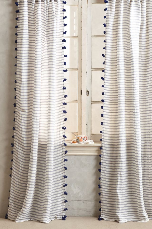 curtains with pom pom fringe