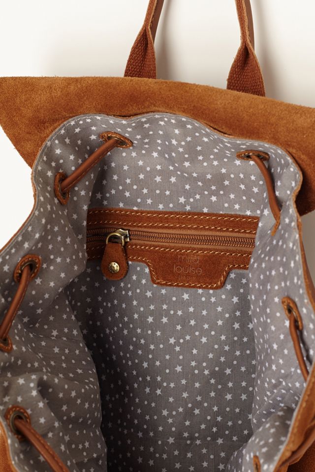 Anthropologie Tan Suede Women\'s Backpack Suede Backpack for Women, Handmade Leather Laptop Backpack  main image 4