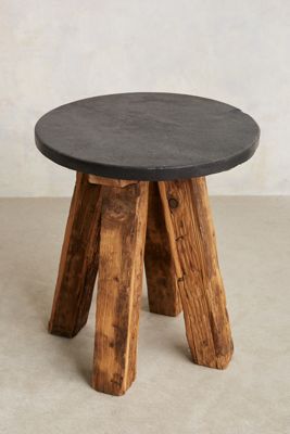Slate Top Side Table