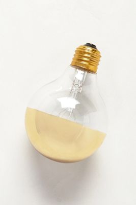 Half Gold Light Bulb