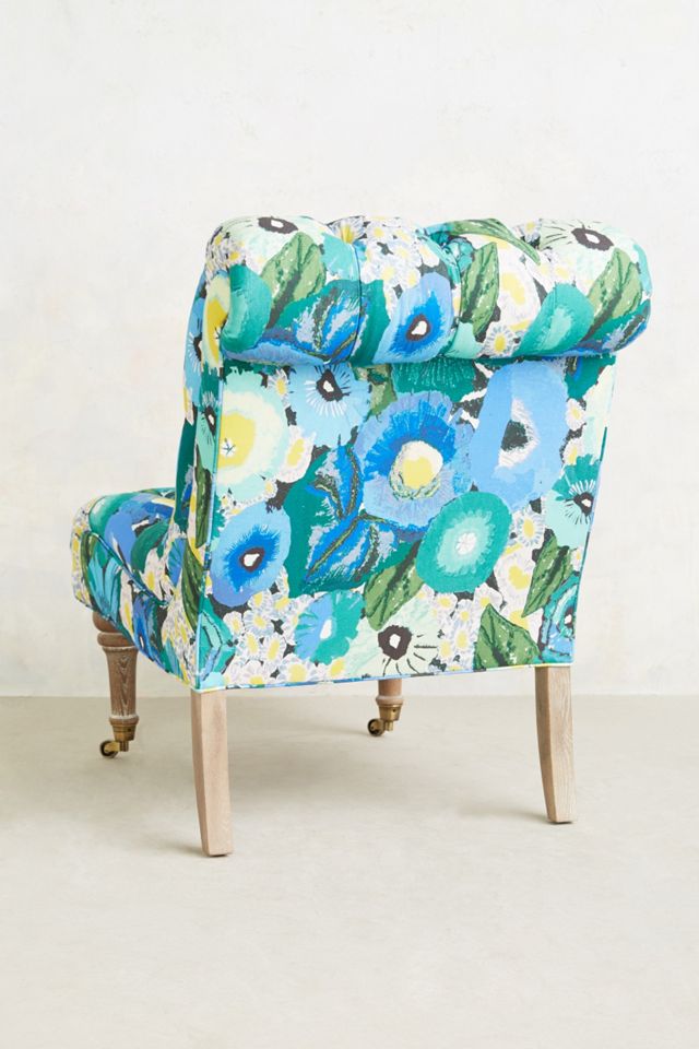 Floral Print Orianna Slipper Chair  #1