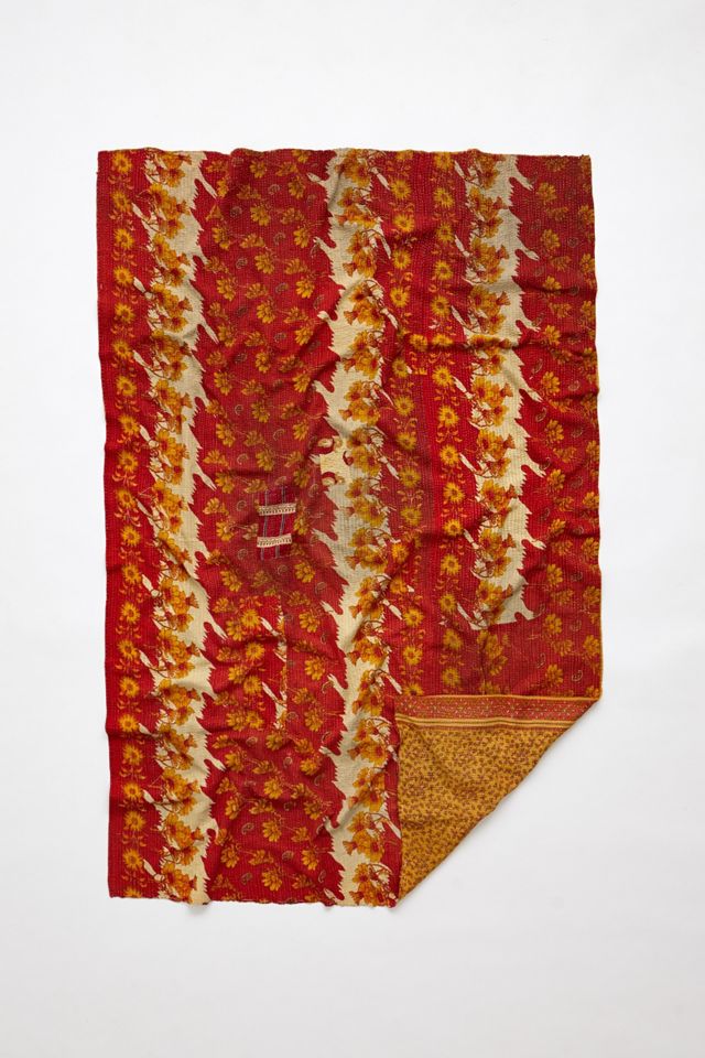 Hand-Stitched Kantha Throw #2