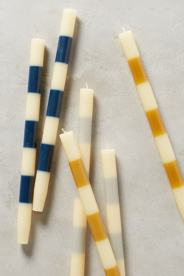 Striped Taper Candles #1