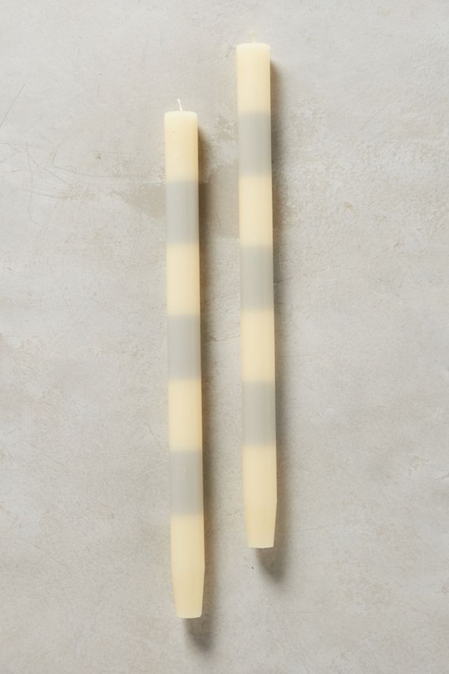 Striped Taper Candles