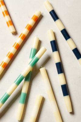 Striped Taper Candles