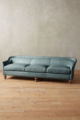 Anthropologie Premium Leather Holloway Sofa
