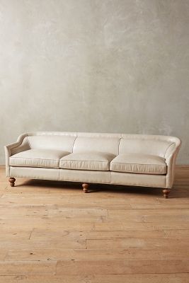 Anthropologie Premium Leather Holloway Sofa