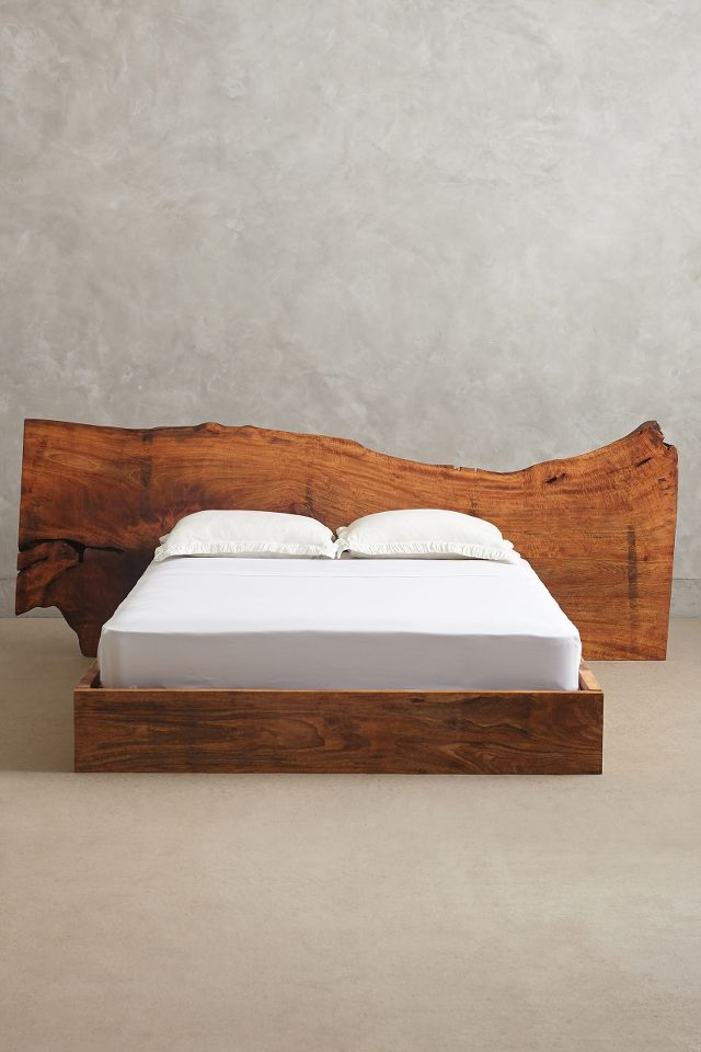 Live Edge Wood Queen Bed | Anthropologie