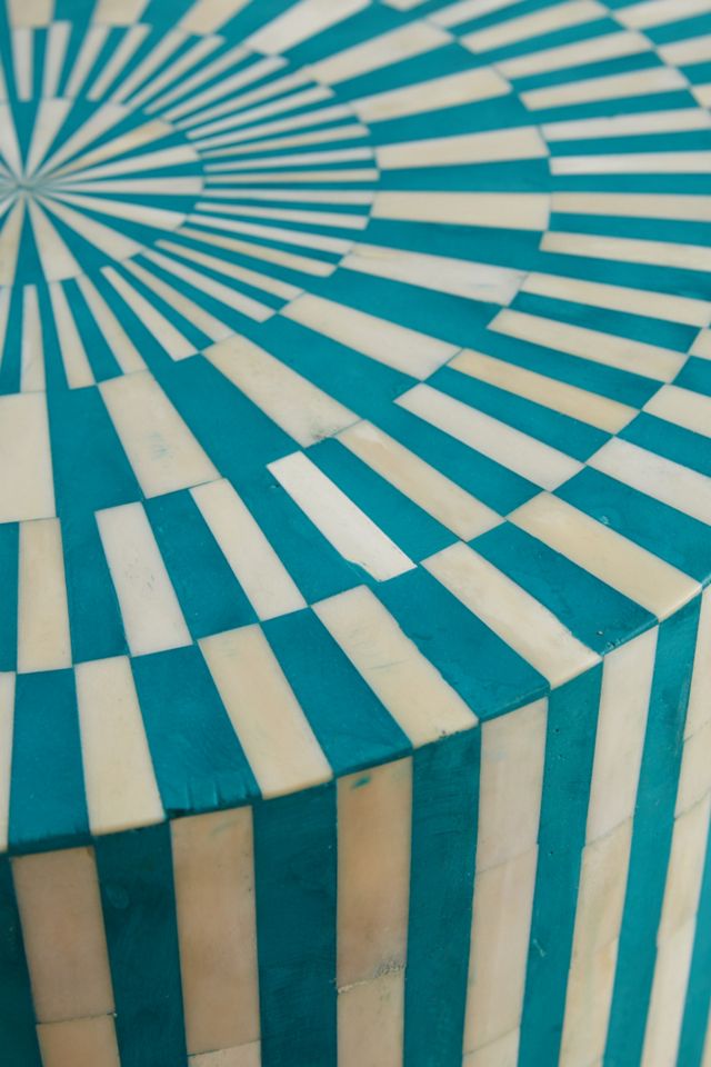 Rounded Inlay Side Table #1