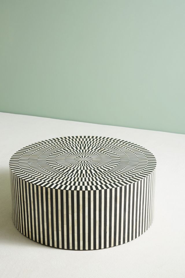 Rounded Inlay Coffee Table #1