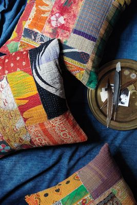Kantha Patchwork Pillow