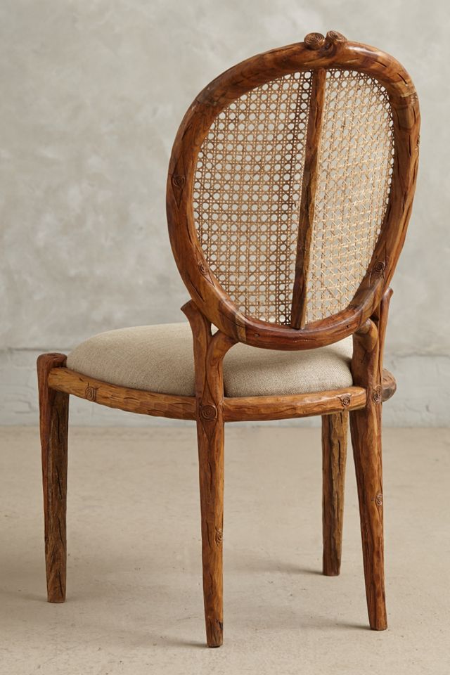 Armless Cane Back Dining Chair #1