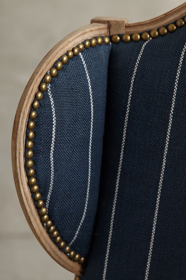 Striped Clarence Wingback Chair #2