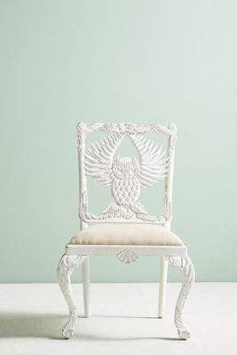 Handcarved Menagerie Owl Dining Chair