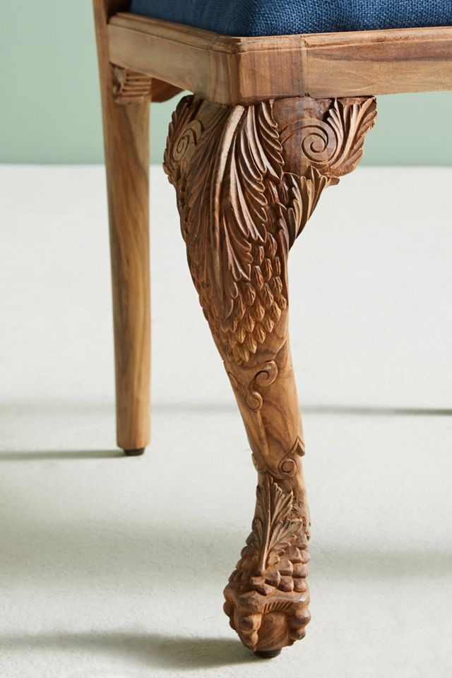 Handcarved Menagerie Owl Dining Chair #7