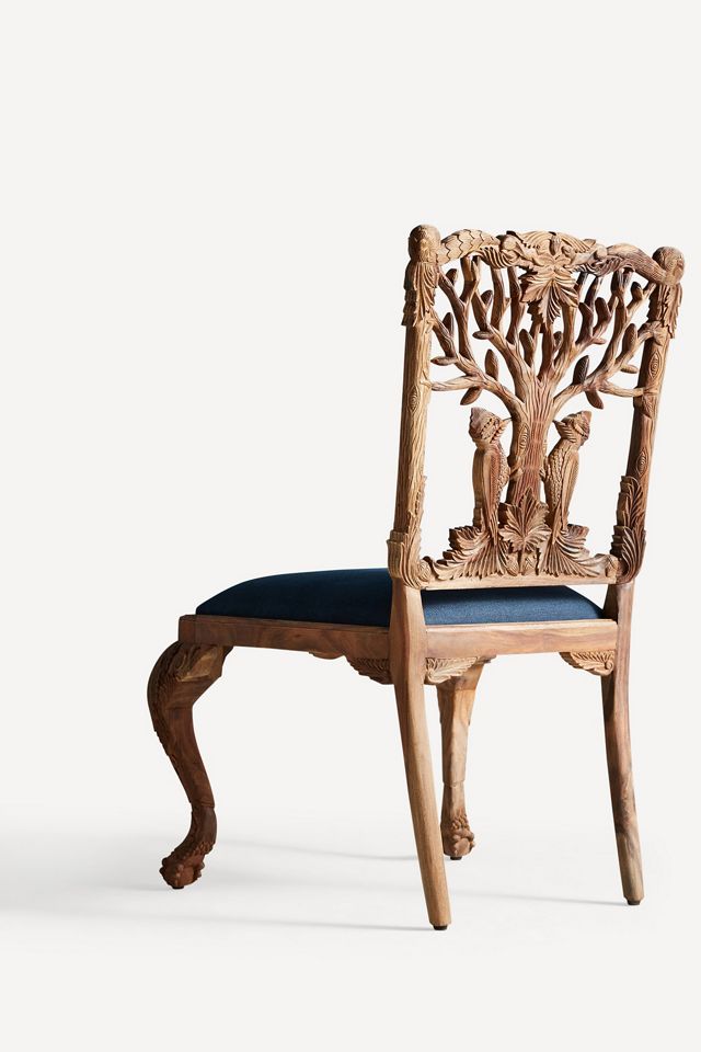 Handcarved Menagerie Woodpecker Dining Chair #3