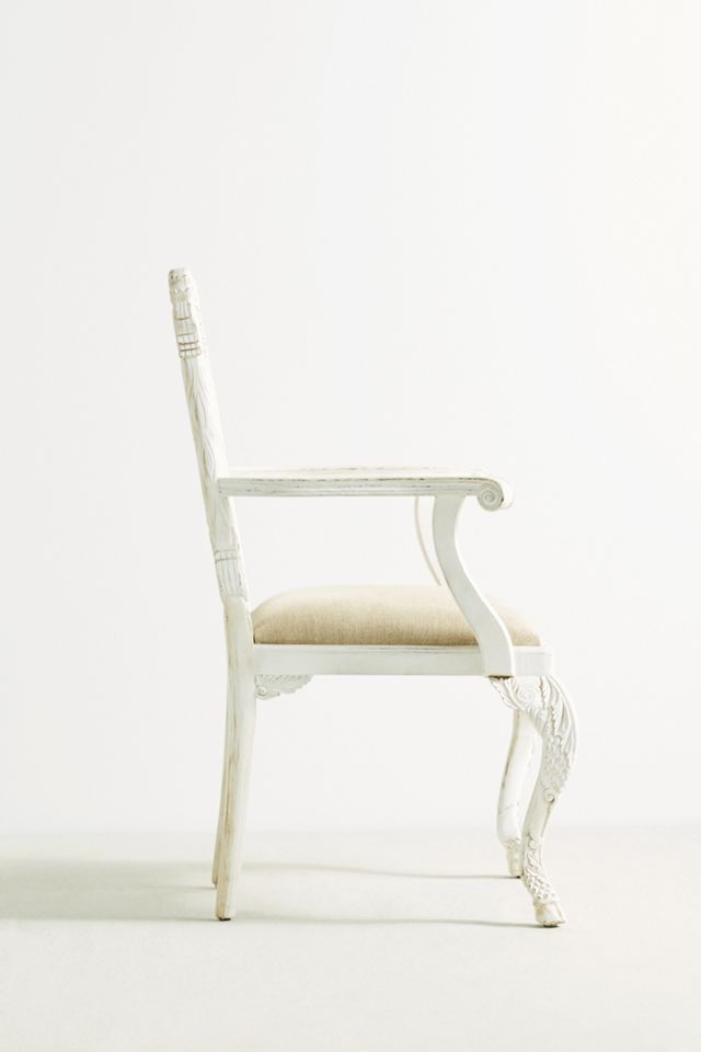 Handcarved Menagerie Deer Armchair #3
