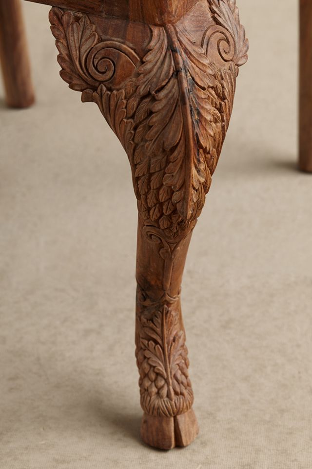 Handcarved Menagerie Deer Armchair #3