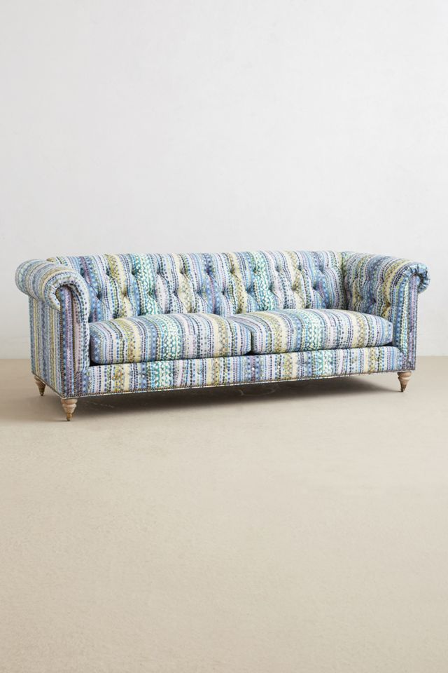 Lyre Chesterfield Two-Cushion Sofa by Anthropologie