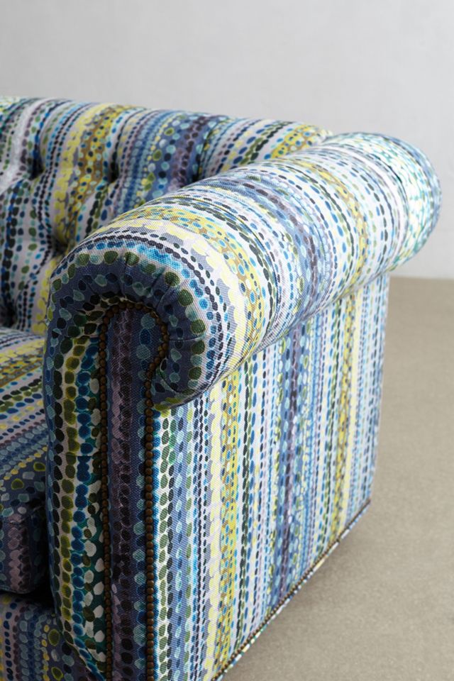 Printed Lyre Chesterfield Sofa #3
