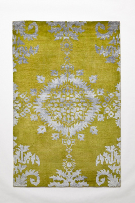 Anthropologie Stonewashed Medallion Rug By  In Green Size 8 X 2.5