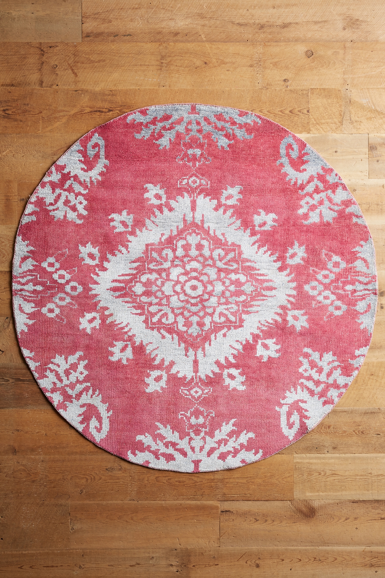 Hand-Knotted Stonewashed Medallion Rug