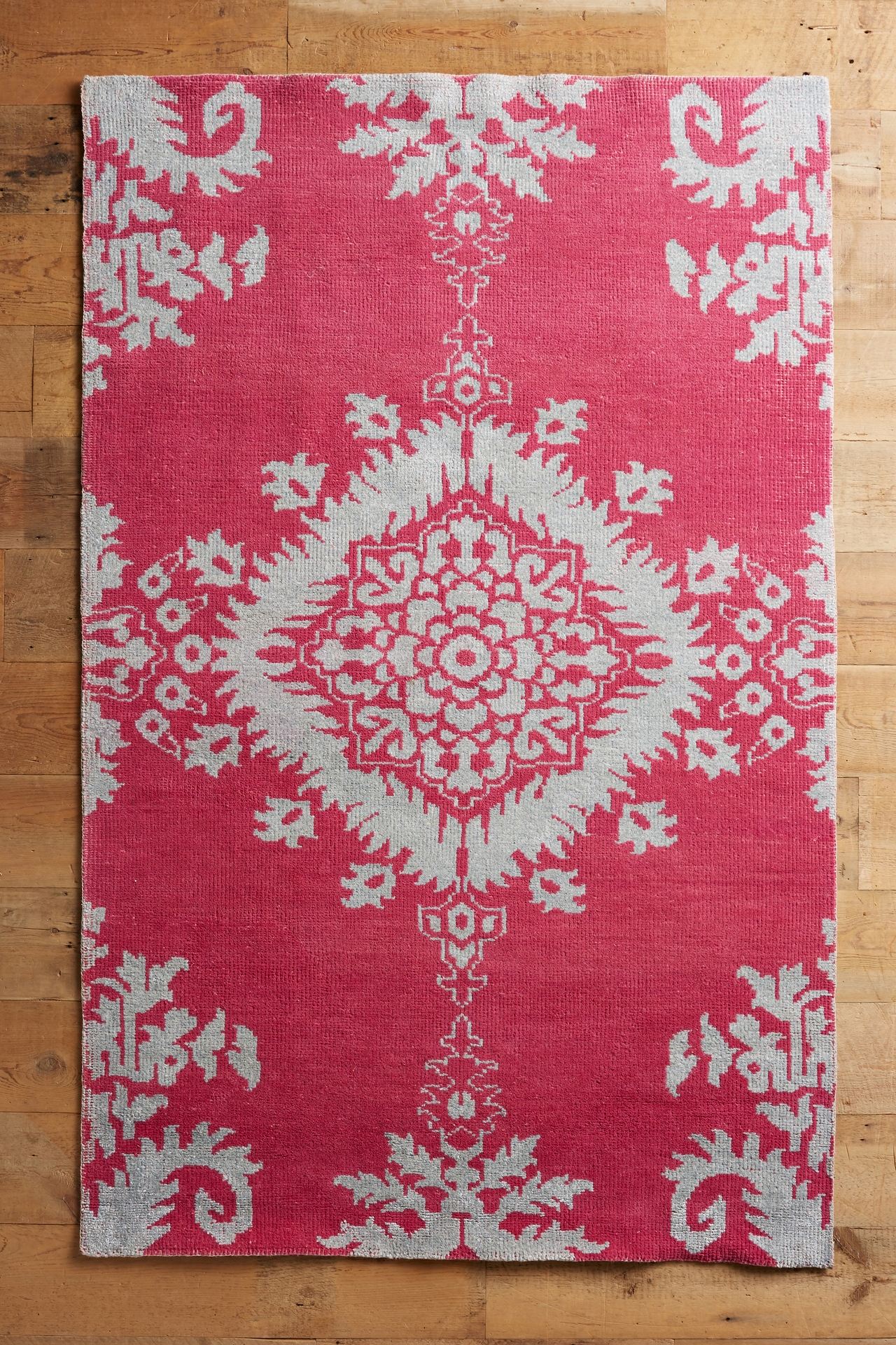 Hand-Knotted Stonewashed Medallion Rug