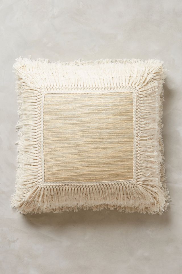 Fringed Ivory Pillow #3