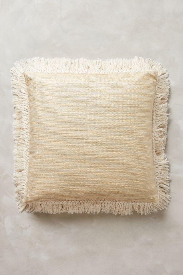 Fringed Ivory Pillow #4