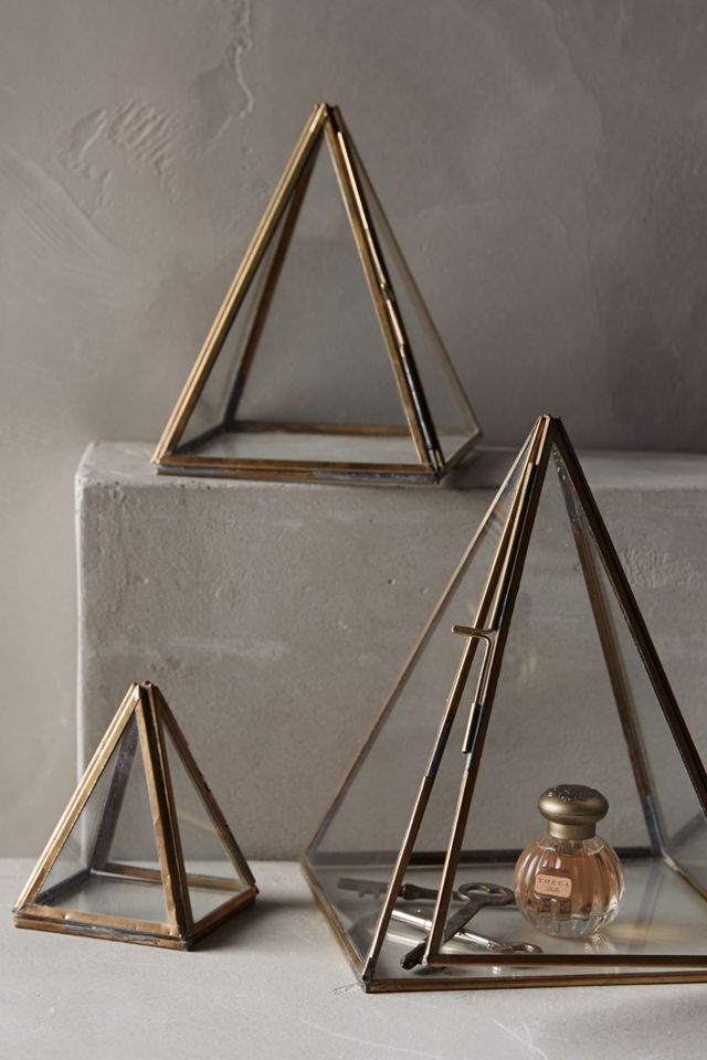 Glass Pyramid Display Cases Anthropologie 6369