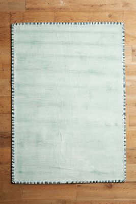Anthropologie Whipstitch Rug By  In Mint Size 2 X 3
