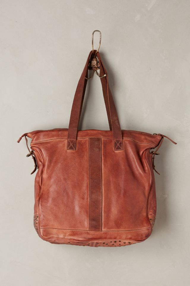 Double Pocket Leather Tote #1