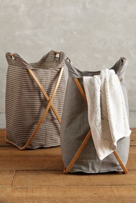 Tall Cross-Fold Laundry Basket
