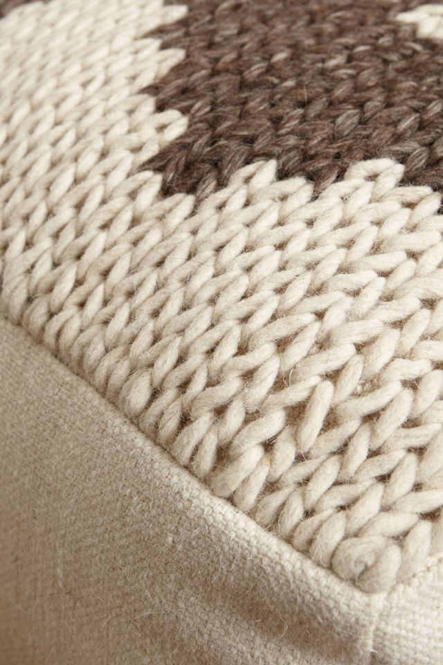 Handknit Paragon Pouf #1