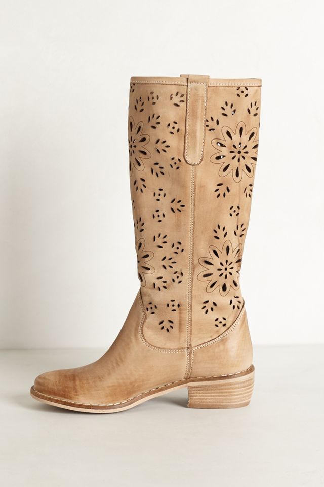 Cactus Flower Perforated Boots #1
