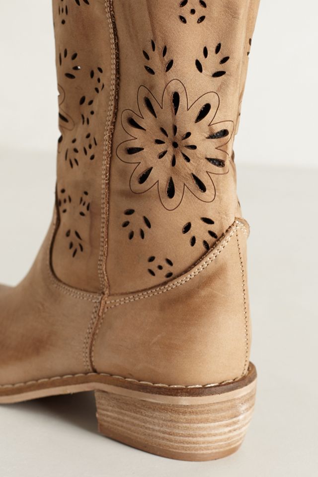 Cactus Flower Perforated Boots #3