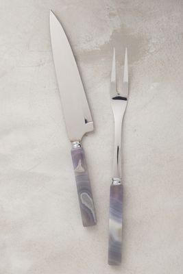 Swirled Agate Carving Set