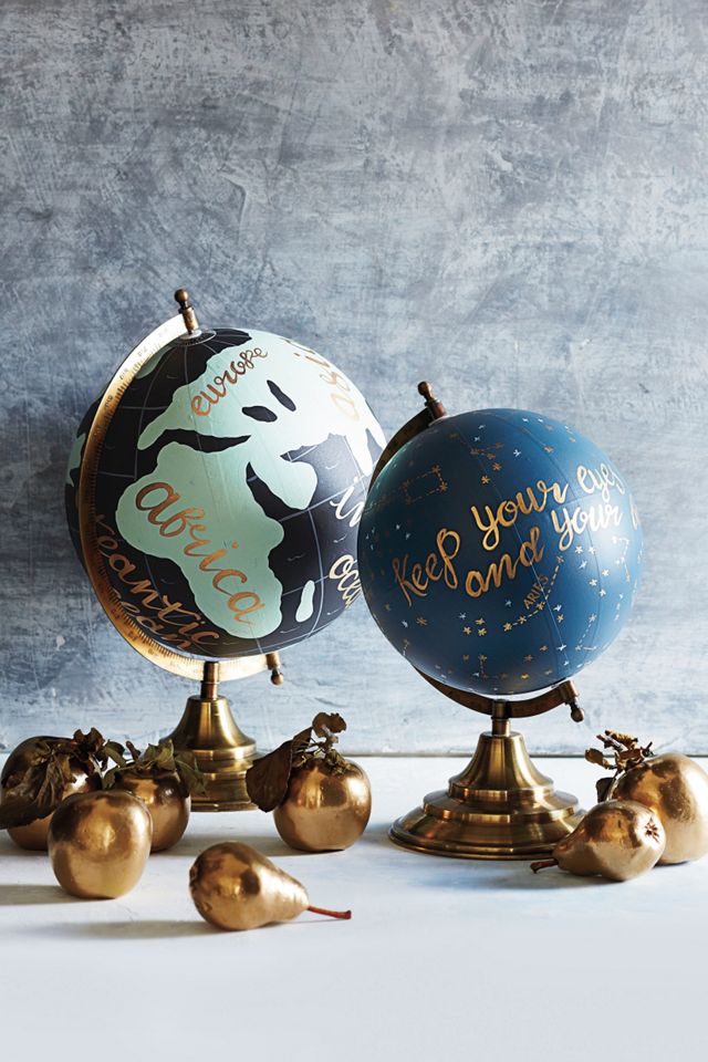 Handpainted Wanderlust Globe  #1