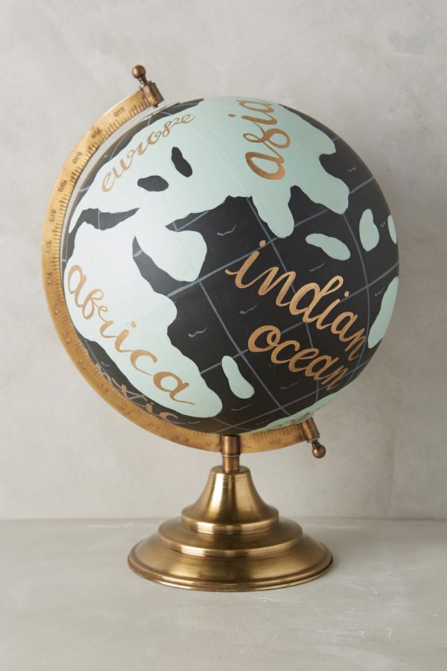 Handpainted Wanderlust Globe  #2