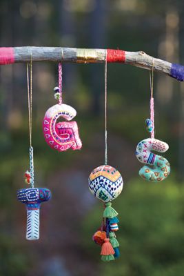 Felted Monogram Ornament