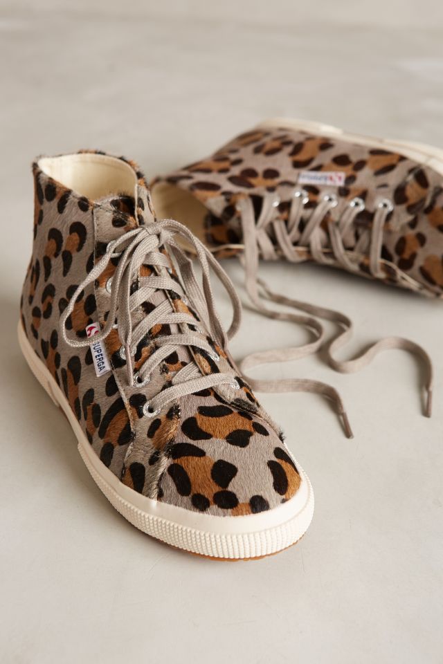 Superga leopard high outlet tops