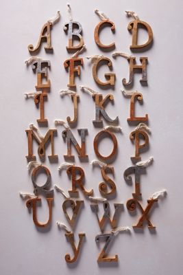 Rustic Monogram Ornament