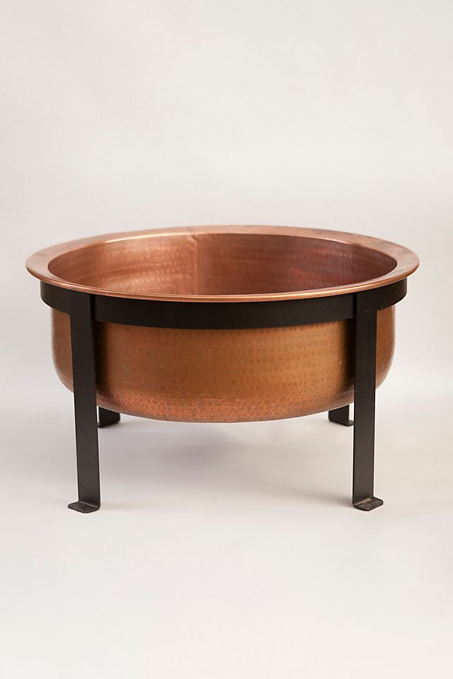 Copper Table Fire Pit Anthropologie, How Long Do Copper Fire Pits Last