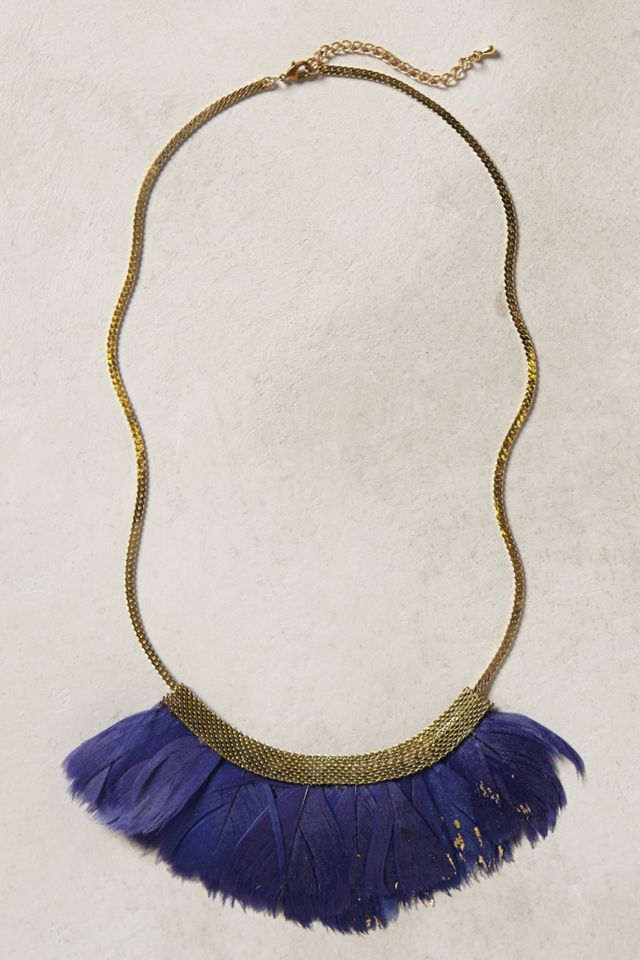 Fanned Feather Necklace