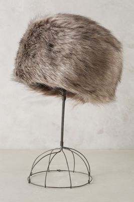 Faux-Fur Pillbox Hat