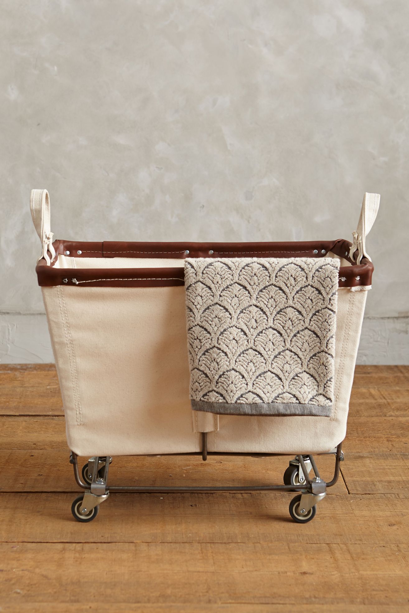 Medium Mobile Canvas Bin - Neutral, M